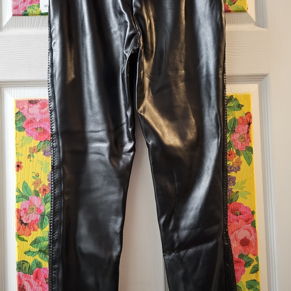 Garcia Plush Fleece Lined Faux Leather Pants